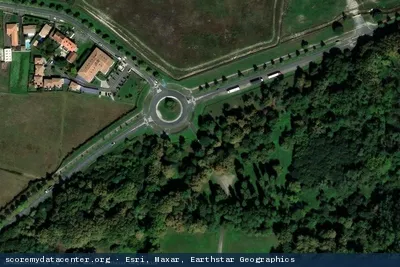 Aerial view of Data center Axtom Blanquefort