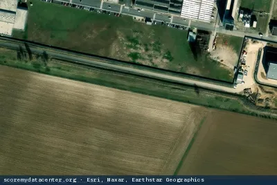 Aerial view of Data center Villaroche