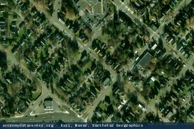 Vue aérienne du site 421 N 6th Ave East