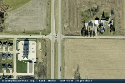Vue aérienne du site ark data centers - Cedar Rapids ,IA