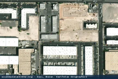 Vue aérienne du site EdgeConneX Las Vegas (EDCLAS01)
