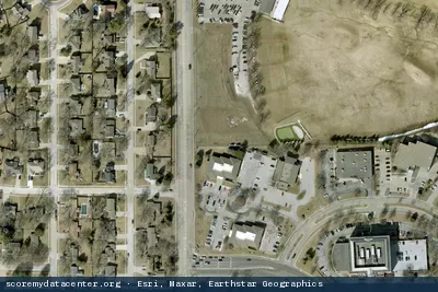Aerial view of ENSONO Omaha DATA CENTER