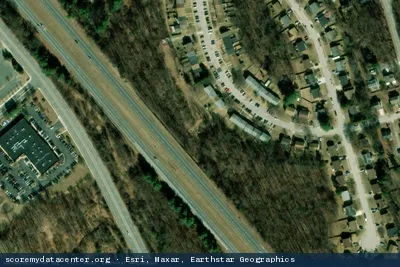 Vue aérienne du site Expedient Baltimore - Owings Mills