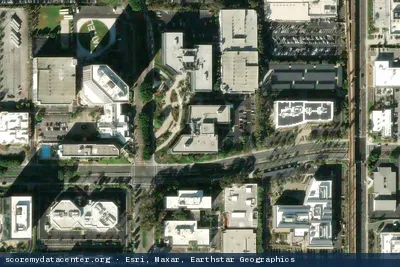 Vue aérienne du site Serverfarm LAX1 Los Angeles
